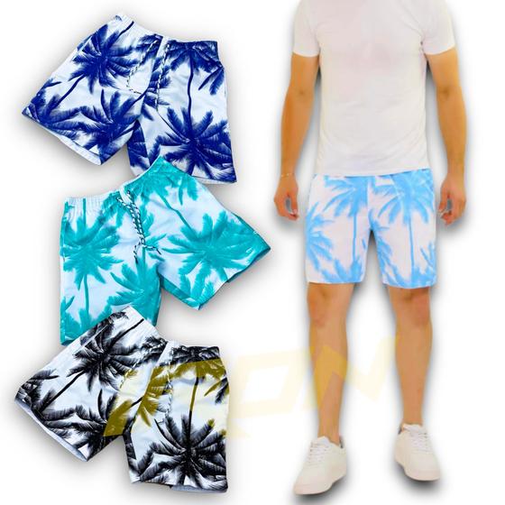 Imagem de Shorts Bermuda Tactel Masculina Praia Muricinho COQUEIRO 2 402