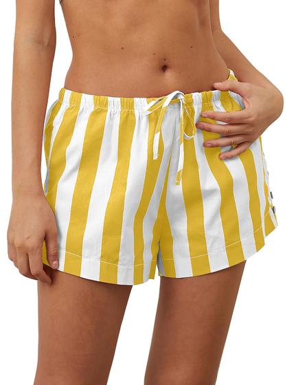 Imagem de Shorts boxer MISSACTIVER com cordão listrado para mulheres