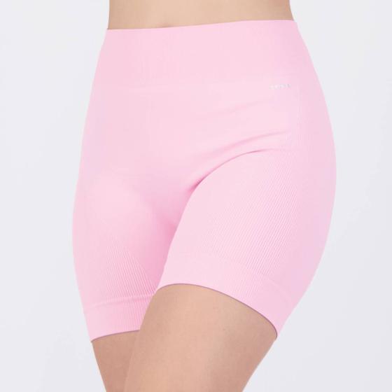 Imagem de Shorts Canelado Selene Sem Costura Feminino Rosa