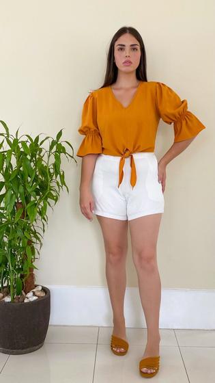 Imagem de Shorts Com Cordão - Cor Branco