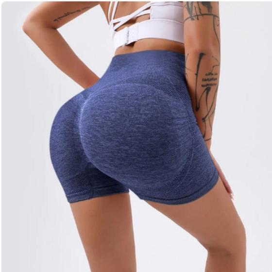 Imagem de Shorts de Academia Com Levantamento de Bumbum Para Mulheres Cintura Alta