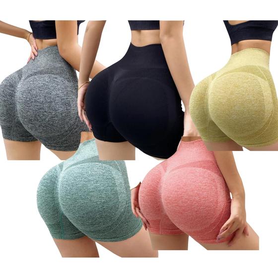 Imagem de Shorts de Academia Elastico e Respiravel Confortavel Levanta BumBum KIT com 3, 4, 5 e 10 unidades