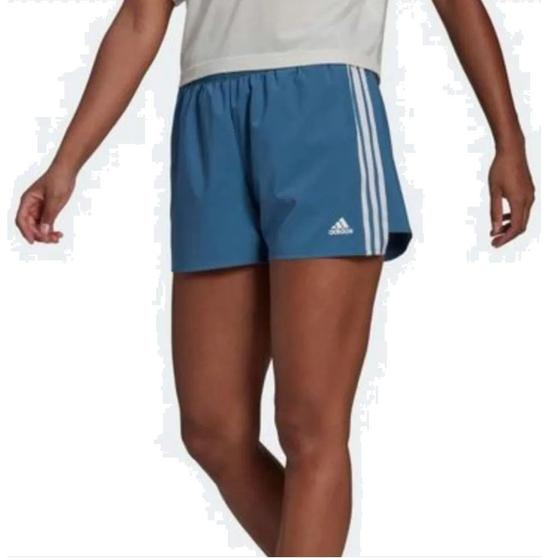 Imagem de Shorts de corrida feminino adidas 3s woven esportivo bolsos