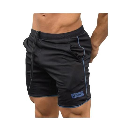 Imagem de Shorts de Fitness Masculino - Malha Respirável, Secagem Rápida para Verão, Treino e Praia