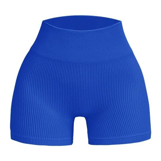 Imagem de Shorts de Ginástica Listrados Sem Costura - Activewear Feminino para Verão