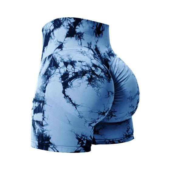 Imagem de Shorts de Levantamento de Bunda Femininos - Sexy, Tie Dye, Sem Costura, 12 Cores