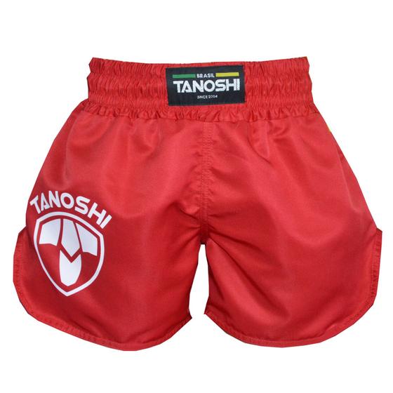Imagem de Shorts de Luta Vermelho HTX Tanoshi estampado para Muaythai Sanda Kickboxing
