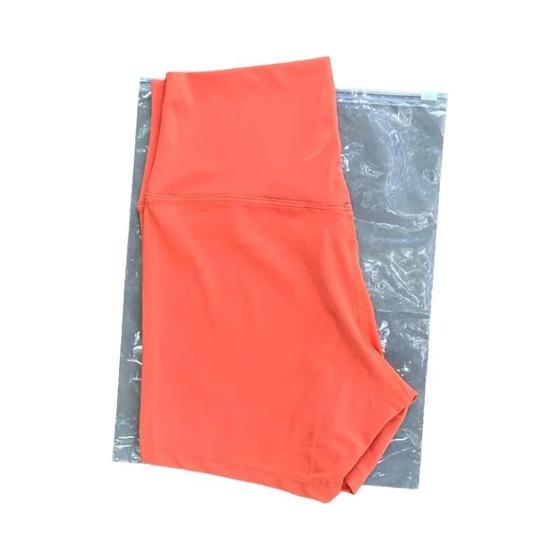 Imagem de Shorts de Yoga Fitness Feminino - Cintura Alta, Cor Sólida, Legging Justa e Macia