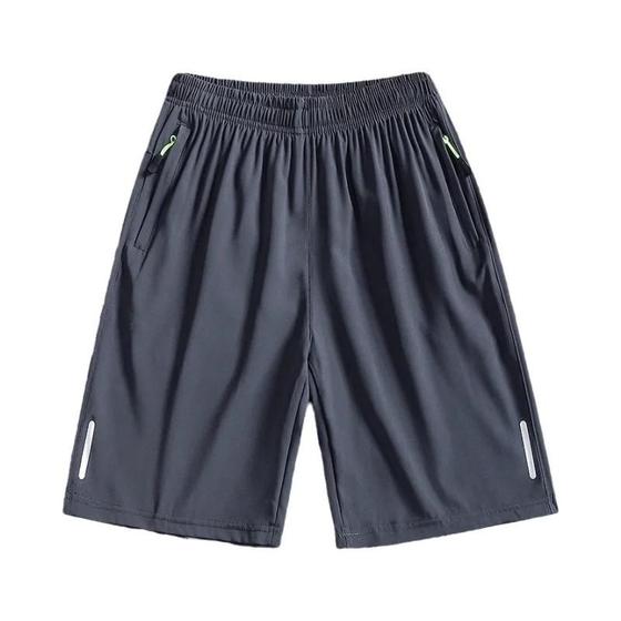 Imagem de Shorts Esportivos Masculinos De Secagem Rápida Para O Verão Com Bolsos Com Zíper, Cordão Ajustável E