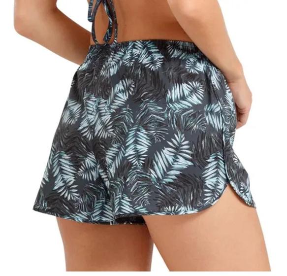 Imagem de Shorts Estampados She Masch Praia Saida Banho Tactel tecido leve c/ proteção uv