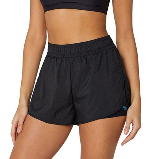 Imagem de Shorts Feminino Alto Giro Sobreposto Preto - 10100