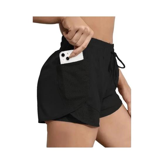 Imagem de Shorts Feminino de Secagem Rápida para Esportes - Anti-Reflexo, com Bolsos