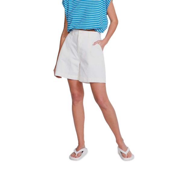 Shorts Feminino Em Sarja Alfaiatado Menor preço em Shorts Feminino Em Sarja Alfaiatado