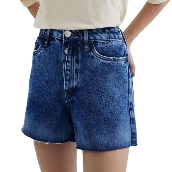 Imagem de Shorts Feminino Hering Jeans Cintura Média Azul - HCBE1BSN