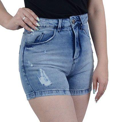 Imagem de Shorts Feminino Lado Avesso Jeans Pin UP - L1220