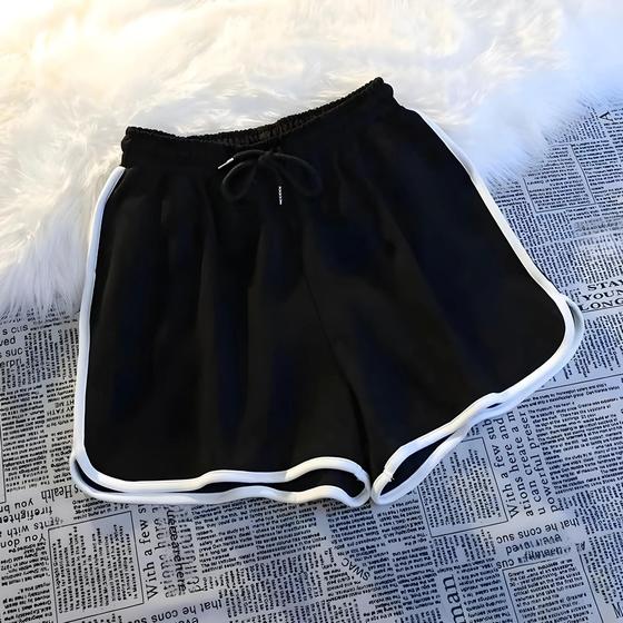 Imagem de Shorts Feminino Listrado Coreano - Moda Casual de Verão