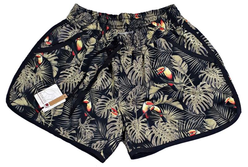 Shorts Feminino Poliamida Tactel para Praia Piscina P ao GG - Mar Negro ...