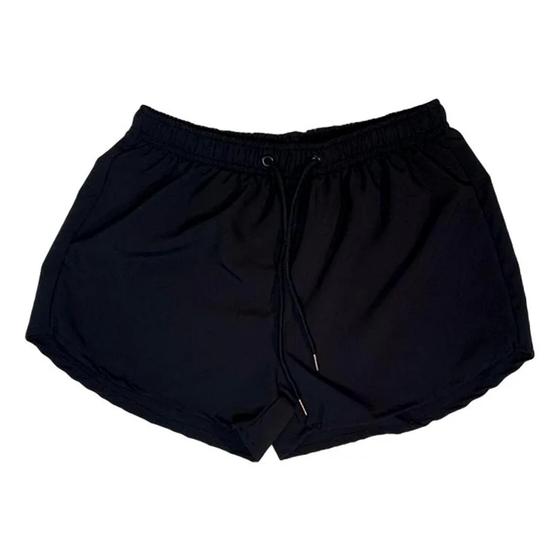 Imagem de Shorts Feminino Praia Tactel Adulto Plus Size Liso Ex Grande