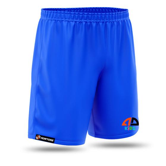 Imagem de Shorts Futebol Esportes Infantil Menino Poliéster Bermuda Calção Azul Royal