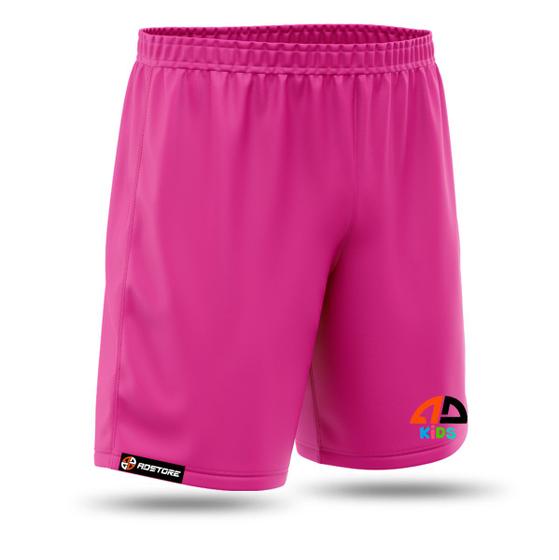 Imagem de Shorts Futebol Esportes Infantil Menino Poliéster Bermuda Calção Pink