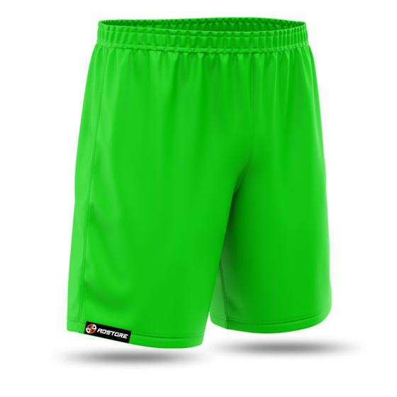 Imagem de Shorts Futebol Masculino Poliéster Bermuda Calção Academia Corrida Verde Neon