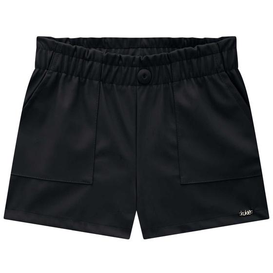 Imagem de Shorts Infantil Kukiê em material sintético na cor Preto