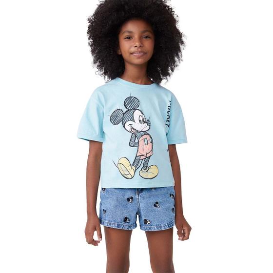 Imagem de Shorts Jeans Infantil Menina Mickey