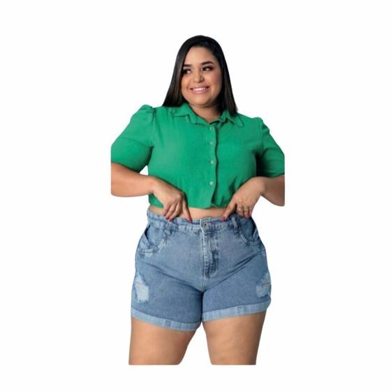 Imagem de Shorts Jeans Plus Size com detalhes Destroyed - 237