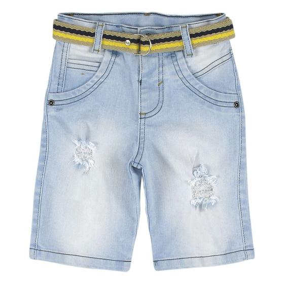 Imagem de Shorts Look Jeans c/ Cinto Jeans - UNICA - 01