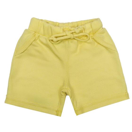 Imagem de Shorts Look Jeans Moletom Collor - AMARELO - M