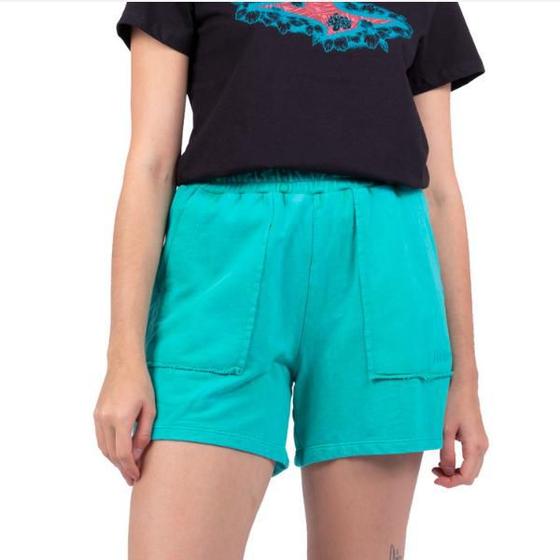 Imagem de Shorts Marmorizado Venice Verde Nicoboco - Conforto e Alta Qualidade com Bolso Lateral e Elástico na Cintura