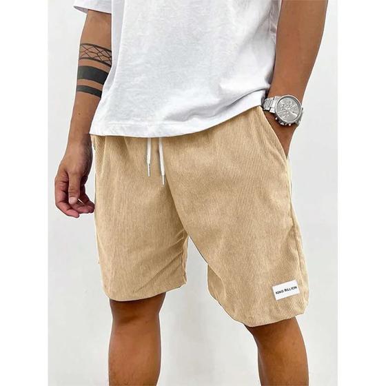 Imagem de Shorts Masculinos de Veludo Casual - Ideal para Verão, Praia e Basquete