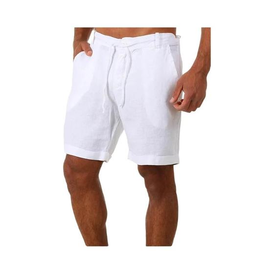 Imagem de Shorts Masculinos de Verão - Algodão e Linho Respirável - Tamanhos S-4XL