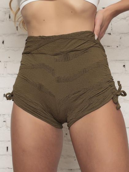 Imagem de Shorts Moda Praia Academia Sunquini Feminino Com Cós e Ajuste Lateral  anarruga Varias Cores