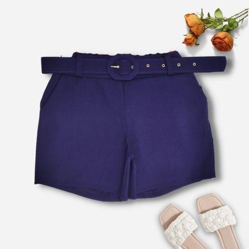 Imagem de Shorts Plus Size com Cinto Cintura alta GG 2189