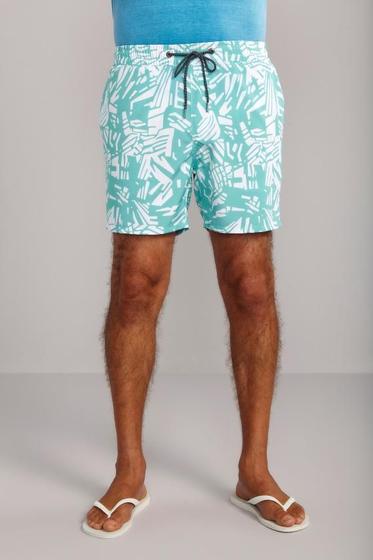 Imagem de Shorts Praia Estampado - Azul Turquesa