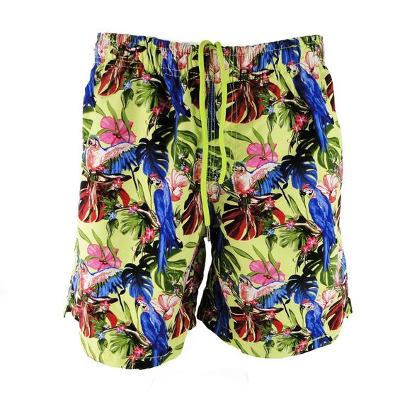 Imagem de Shorts Praia Masculino Floral Tactel Calçao Piscina - Tecido Premium Grosso - Costura Reforçada