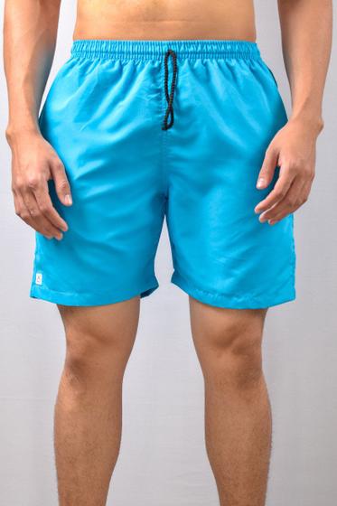 Imagem de Shorts Praia Masculino Liso - Azul Neon