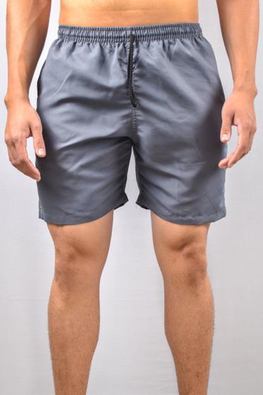 Imagem de Shorts Praia Masculino Liso - Cinza 