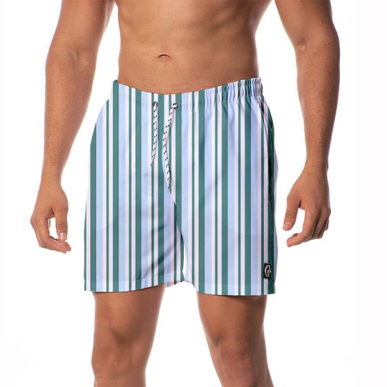 Imagem de Shorts Premium Sport Academia Verão Linhas Verdes W2 Masculino