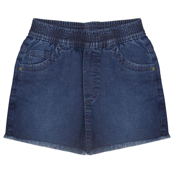 Imagem de Shorts Saia Juvenil Look Jeans Moletom Jeans