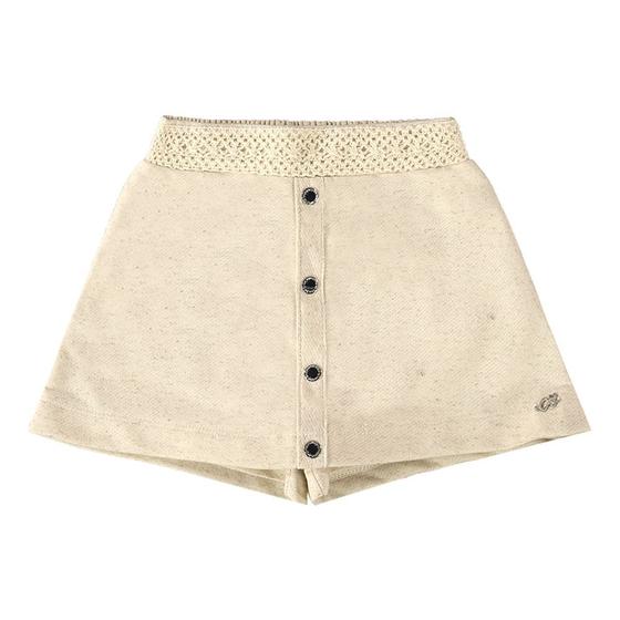 Imagem de Shorts Saia Menina Anjo em Jacquard na cor Off White