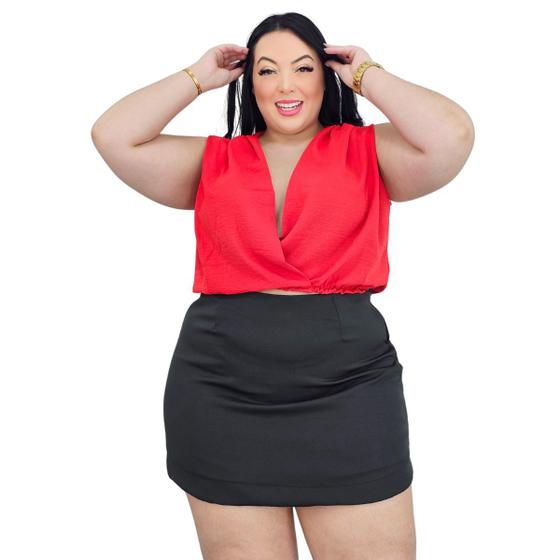 Shorts Saia Plus Size Alfaitaria Tamnho 44 ao 50 GG AO G2 Labella