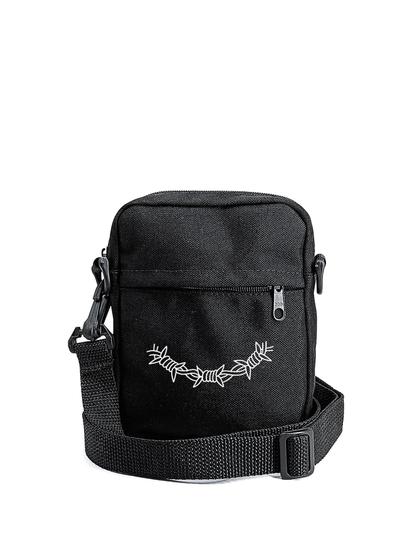 Imagem de Shoulder Bag Arame Farpado Transversal Unisex Mini Masculina e Feminina