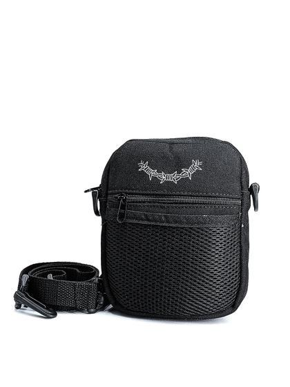 Imagem de Shoulder Bag Frontal Tela Arame Farpado Transversal Unisex Mini Masculina e Feminina