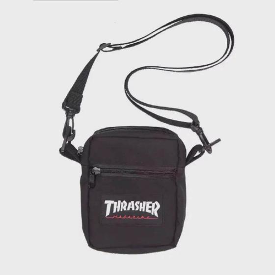 Imagem de Shoulder Bag Thrasher Logo Patch Preto