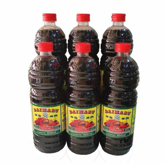 Imagem de Shoyu Natural Especial Macrobiótico Daimaru 900ml Kit com 6