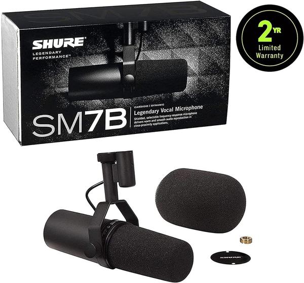 Shure SM7B Microfone Dinâmico Cardióide para Estúdio - Microfone ...