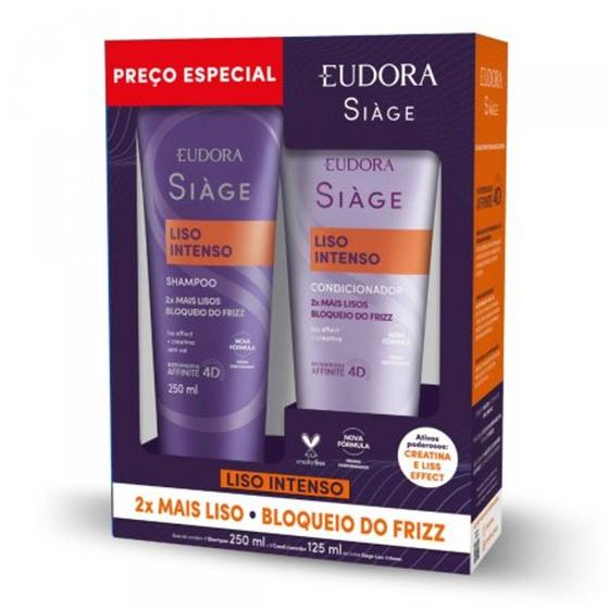 Siage kit shamp/cond. liso intenso siage - SIAGE EUDORA Menor preço em Siage kit shamp/cond. liso intenso siage - SIAGE EUDORA