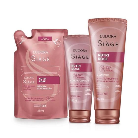 Imagem de Siàge Nutri Rosé: Shampoo + Refil Máscara + Condicionador